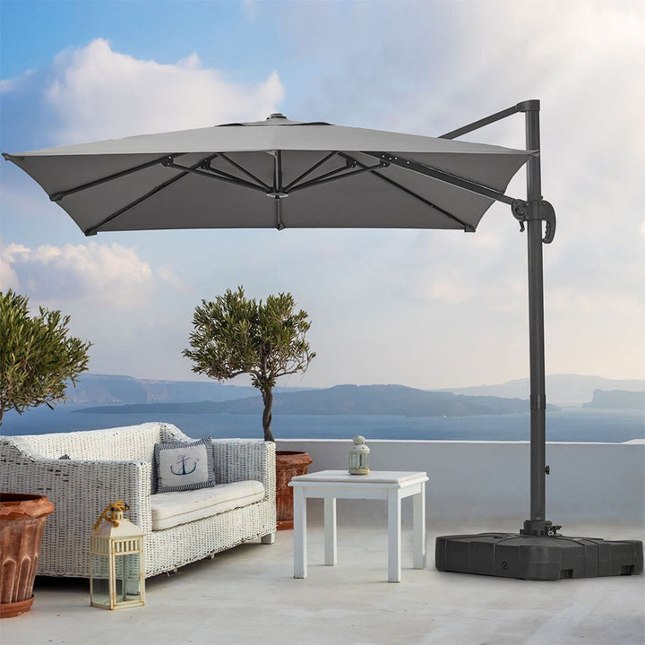 Venus 3m x 3m Square Cantilever Parasol - Charcoal | KENT ONLY DELIVERY