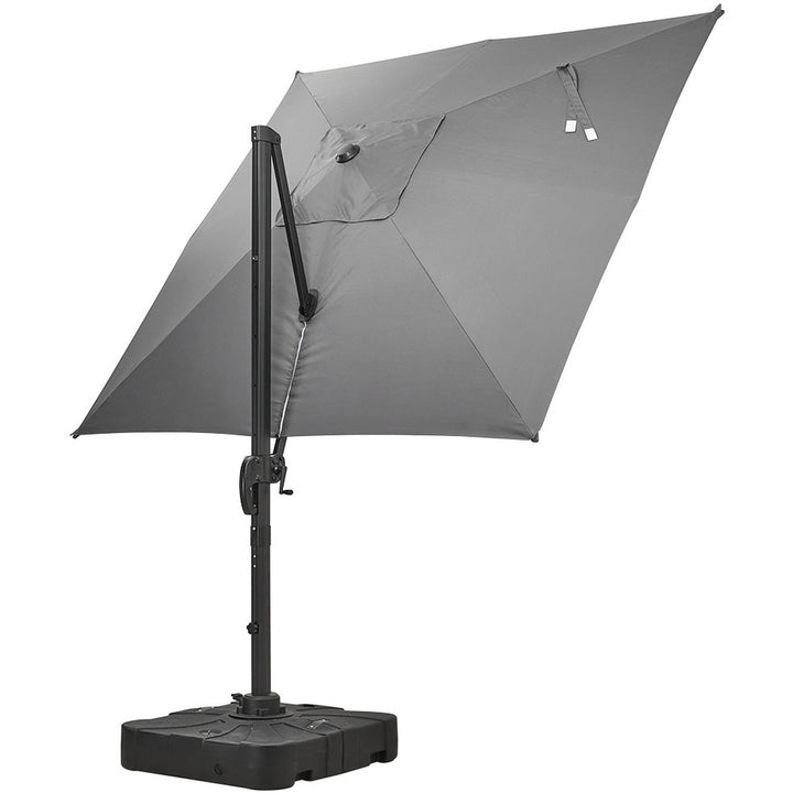 Venus 3m x 3m Square Cantilever Parasol - Charcoal | KENT ONLY DELIVERY