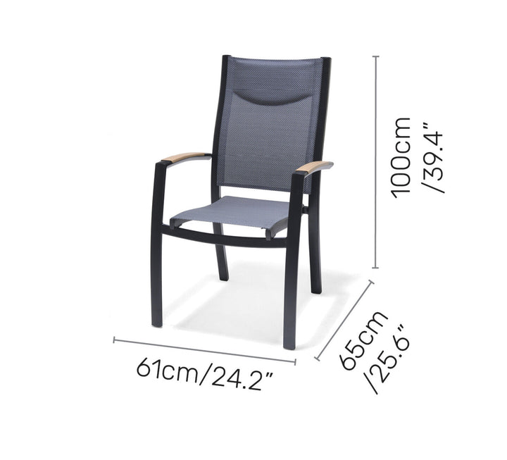 Lifestyle Garden Panama Dark 8 Seat Mixed Rectangular Dining Set