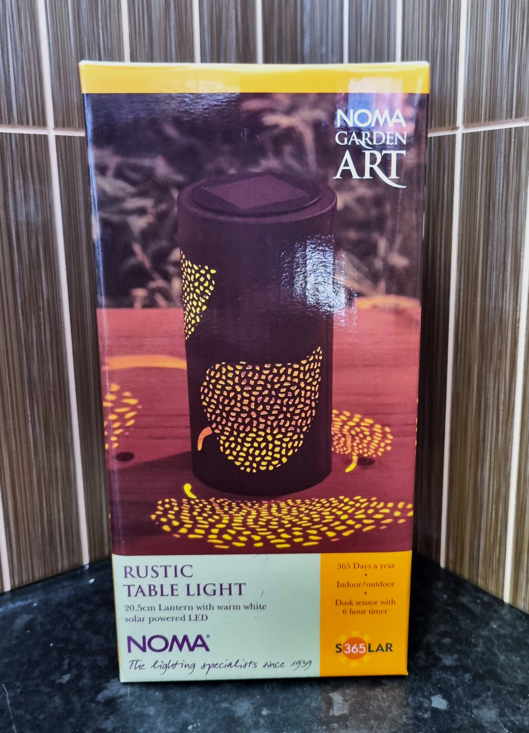 Noma Rustic Table Light with LED Filament Style Bulb