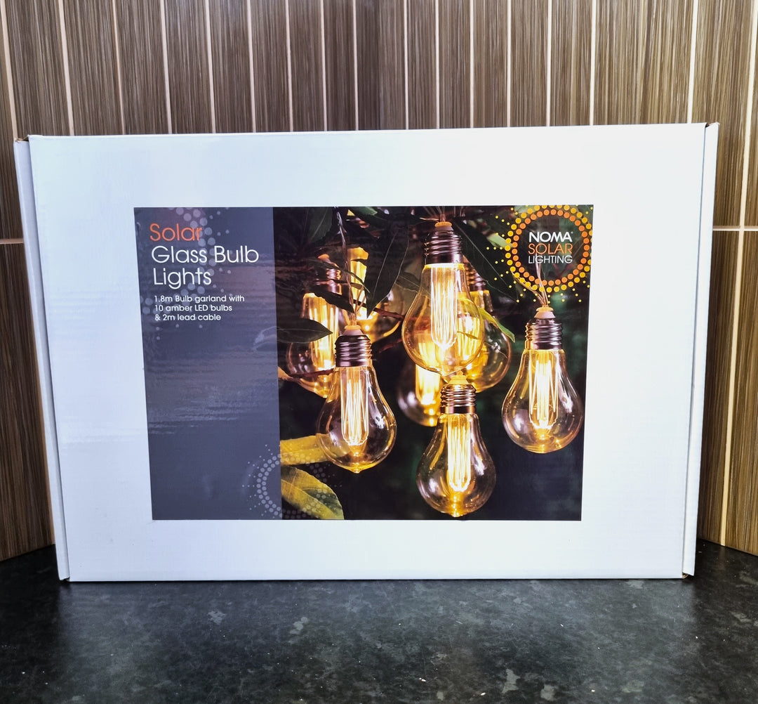 10 Edison Style Bulb Solar String Lights
