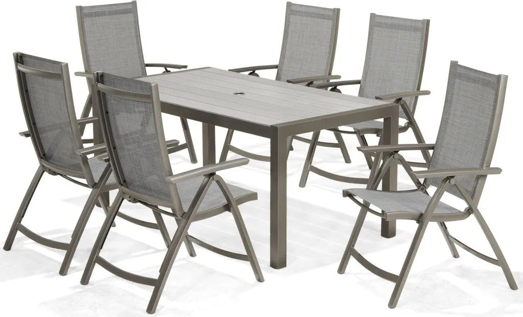 Lifestyle Garden Solana 6 Seater Reclining Rectangular Dining Set