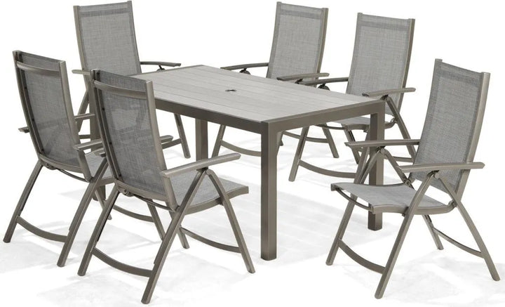 Lifestyle Garden Solana 6 Seater Reclining Rectangular Dining Set