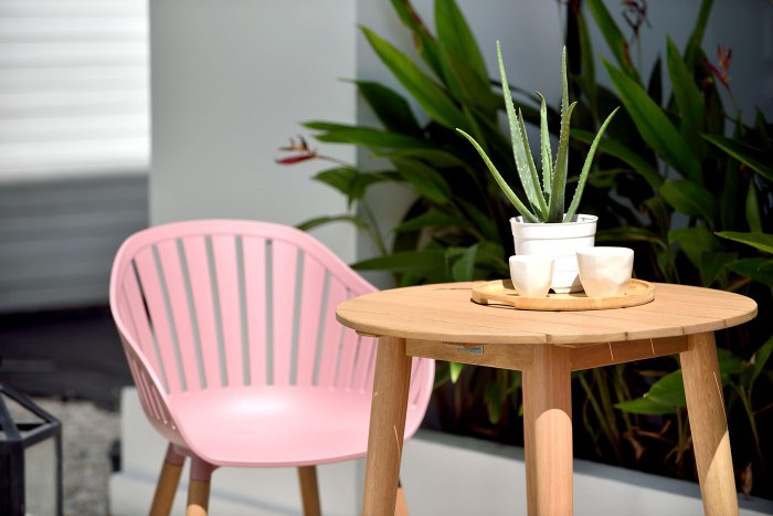 Lifestyle Garden Nassau Bistro 2 Seater 66cm Round Set - Pink