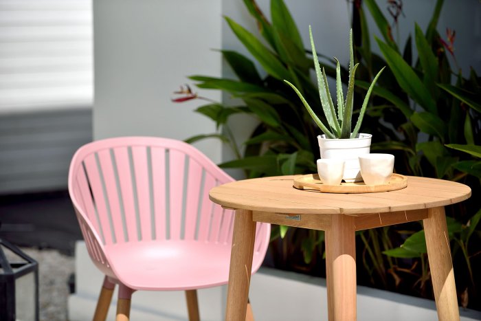 Nassau Bistro 2 Seater 66cm Round Set - Pink by Lifestyle Garden