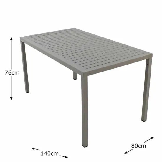 Cube 4 Seat Dining Set with Net Armchairs - Turtle Dove by Nardi