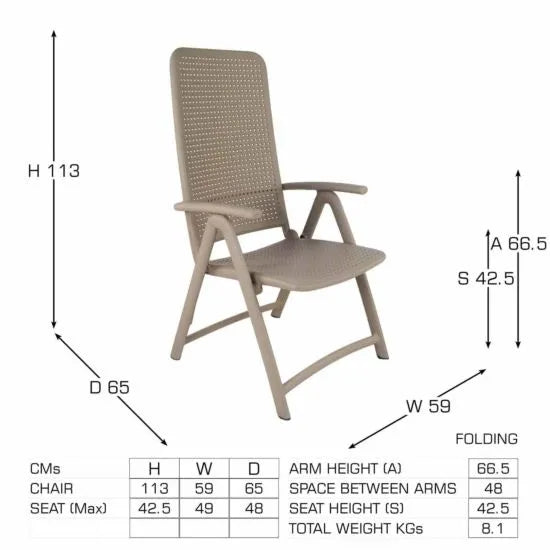 6 Seat Libeccio Dining Set with 2 Darsena & 4 Bora Chair Set - Turtle Dove