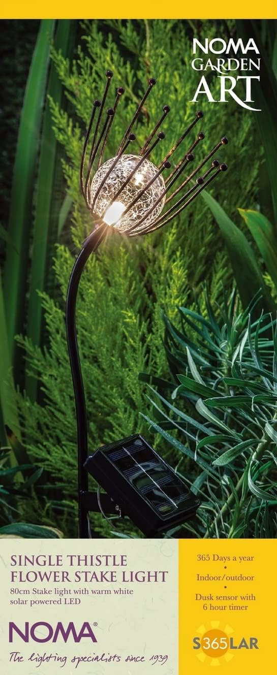 Noma Single Thistle Flower Stake Solar Light