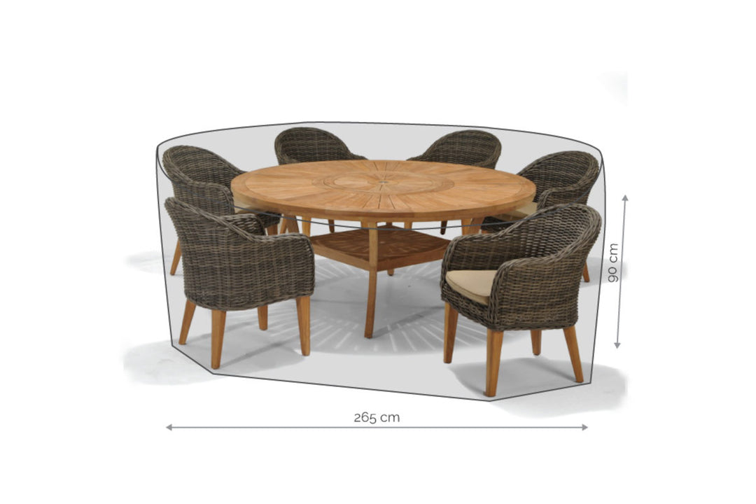 Lifestyle Garden Premium 6-8 Seat Round Dining Set Garden Furniture Cover - 265cm Diameter