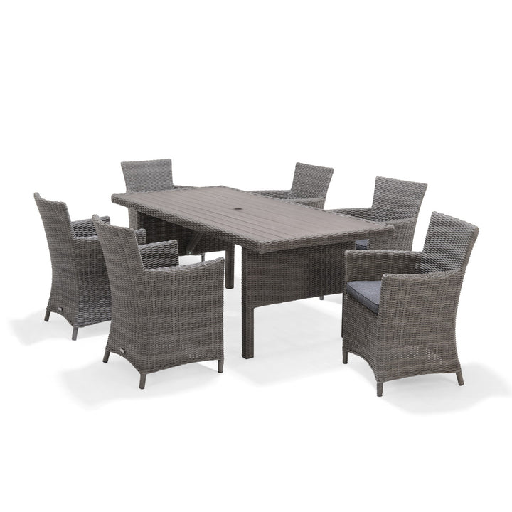 Lifestyle Garden Bermuda 6 Seater Rectangular Dining Set Dark