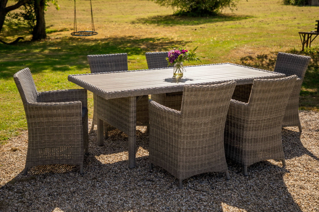 Lifestyle Garden Bermuda 6 Seater Rectangular Dining Set Dark