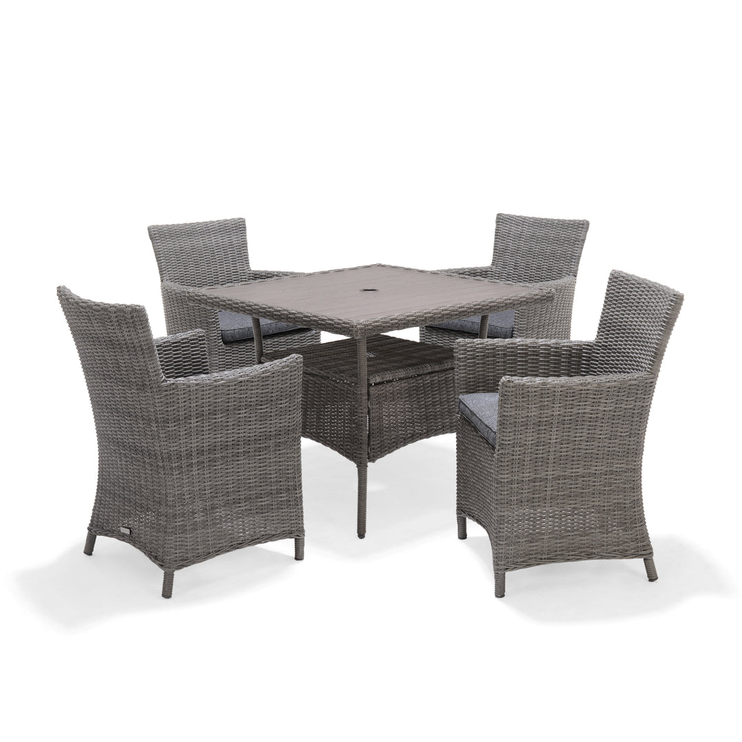 Lifestyle Garden Bermuda 4 Seater Square Dining Set - DARK