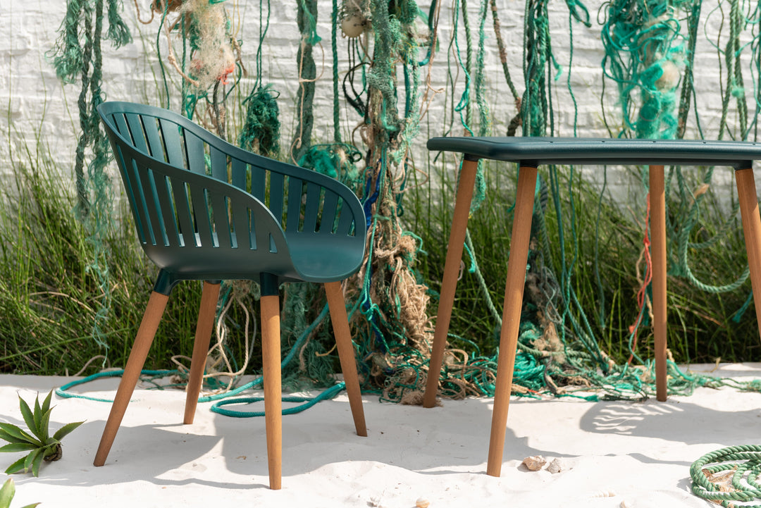 Lifestyle Garden Nassau Bistro 2 Seater 70cm Square Set - Bottle Green