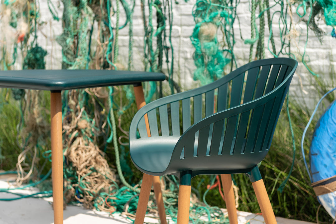 Lifestyle Garden Nassau Bistro 2 Seater 70cm Square Set - Bottle Green