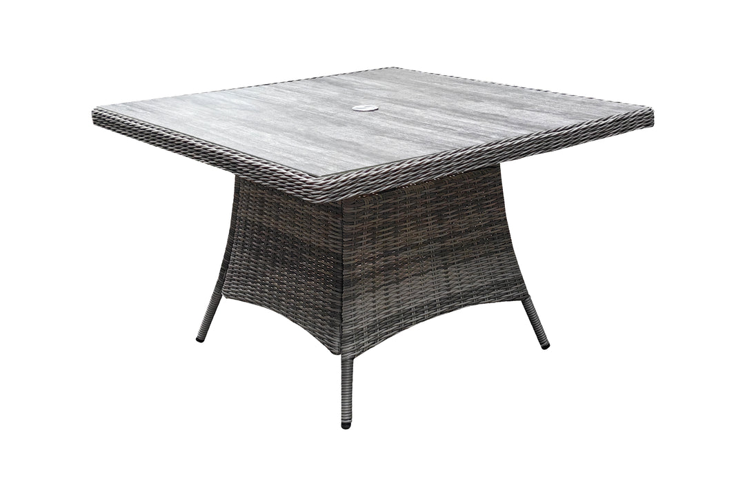 California 4 Seater Square Dining Set - Dark Willow