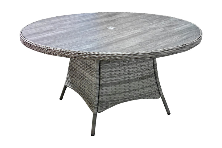 California 6 Seater Round Dining Set - Dark Willow | KENT ONLY DELIVERY
