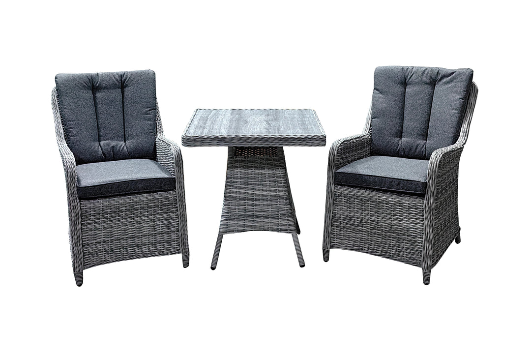 California 2 Seater Square Bistro Coffee Set - Dark Willow