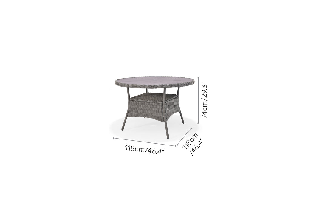 Rattan garden table