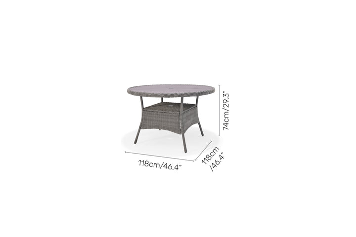 Rattan garden table