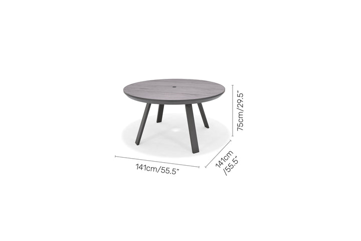 Lifestyle Garden Urbanite Dark Deluxe High Back 6 Seat Round Dining Set