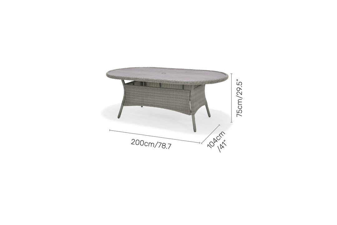 Rattan garden table