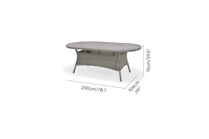 Rattan garden table