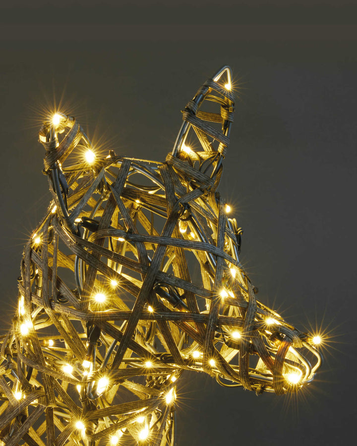 NOMA 1m Grey Rattan Fox 200 LEDs Warm White