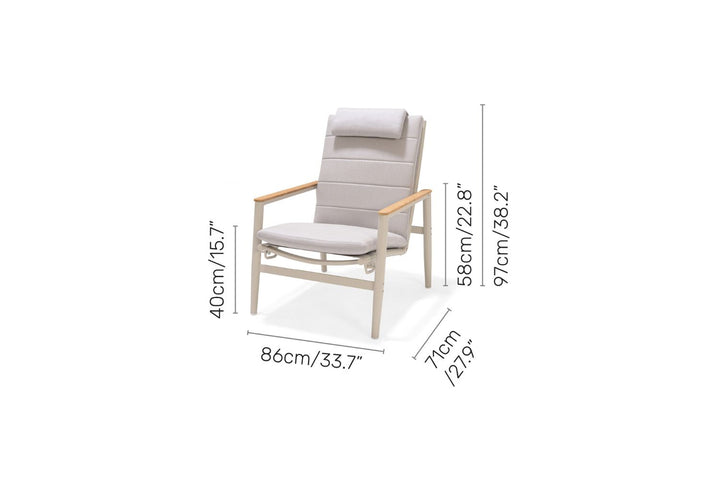 Lifestyle Garden Topaz Light Reclining Companion Lounge Set