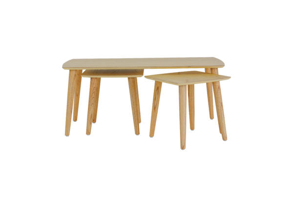 Kayu Table Set - Light Natural Wash