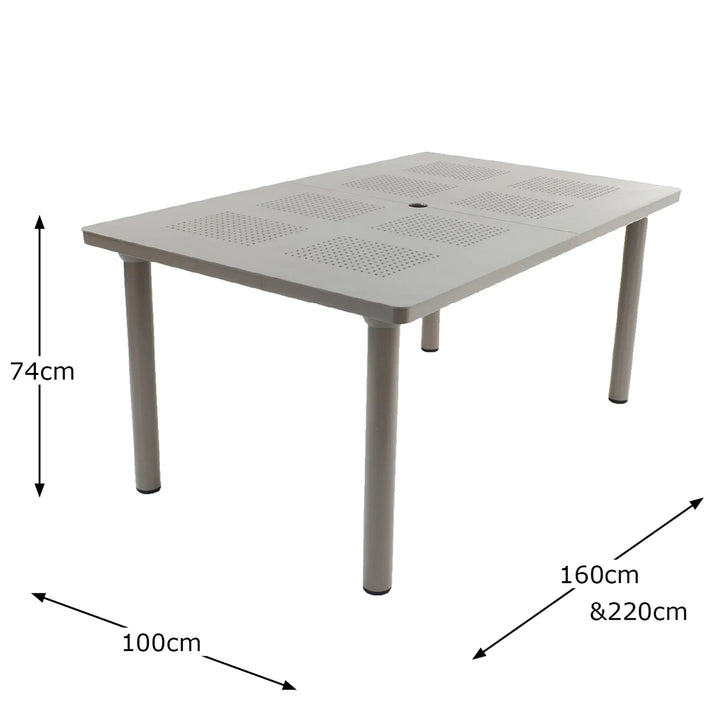 Libeccio 6 Seat Dining Extending Table  with Trill Arm Chairs – Turtle Dove