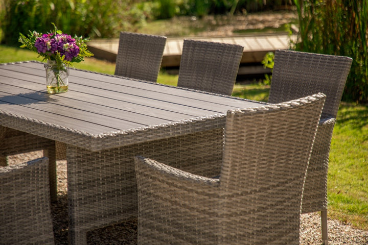 Lifestyle Garden Bermuda 6 Seater Rectangular Dining Set Dark