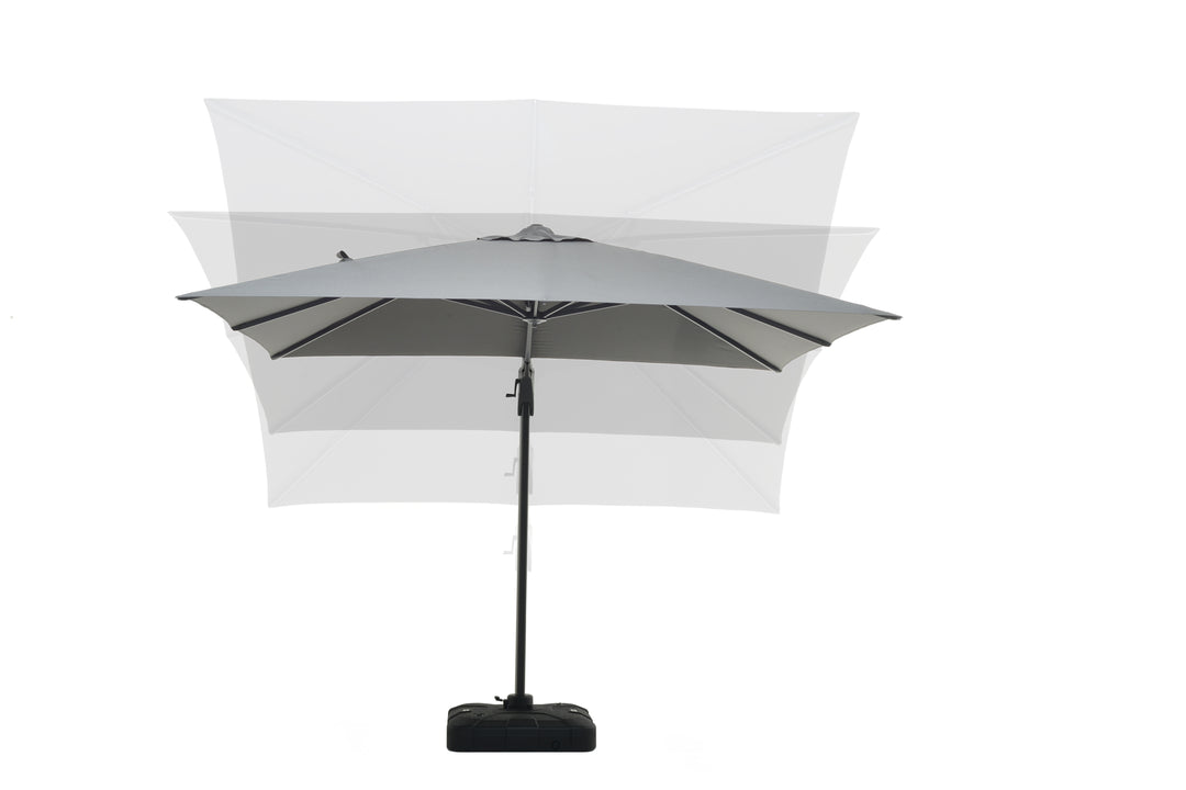 Lifestyle Garden Deluxe 3m x 3m Square Cantilever Parasol - Charcoal | KENT ONLY DELIVERY