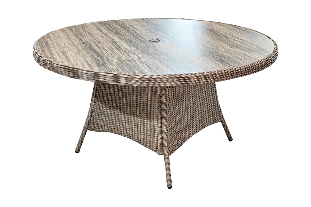 Savannah 6 Seater Round Dining Set - Light Oak