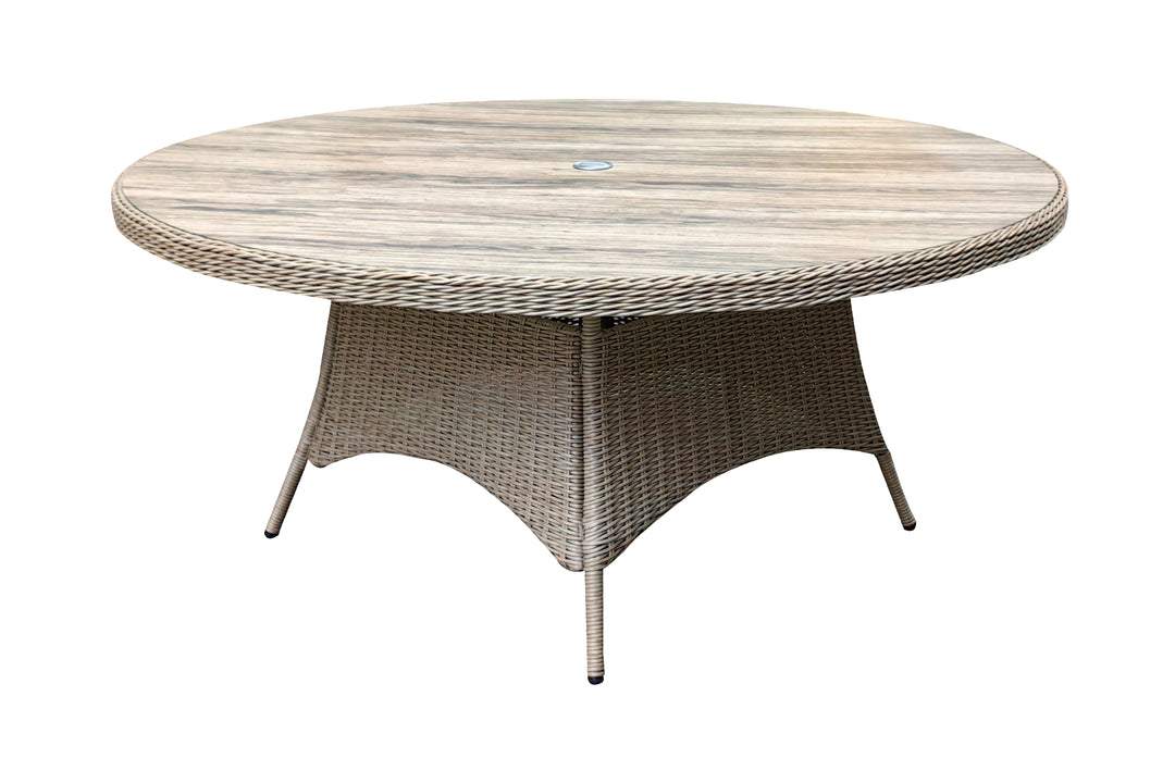 California 8 Seater Round Dining Set - Light Oak | KENT ONLY DELIVERY