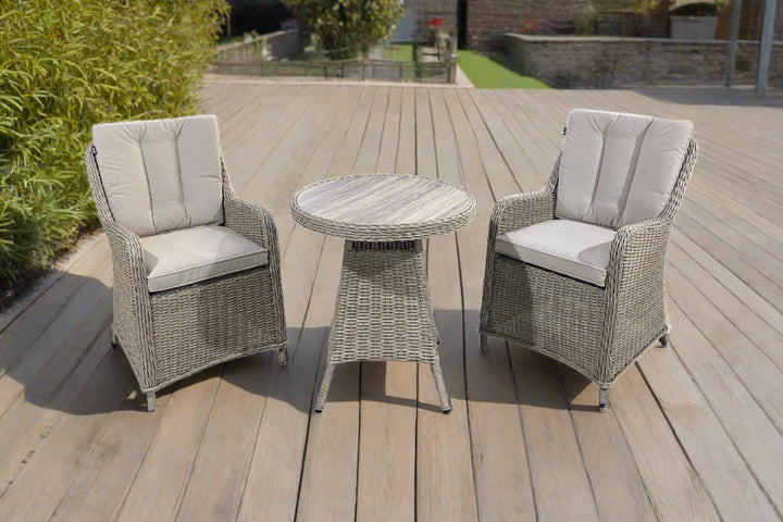 California 2 Seater Round Bistro Coffee Set - Light Oak