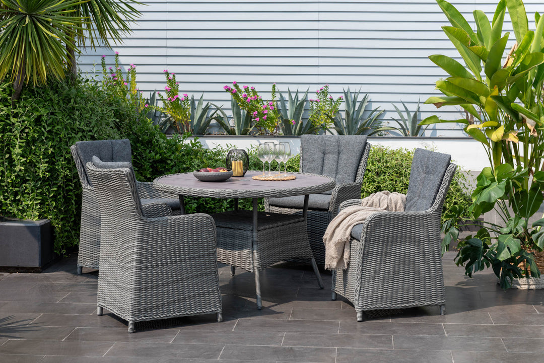 Martinique carver chair and table