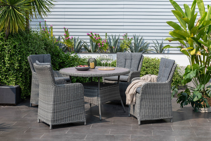 Martinique carver chair and table