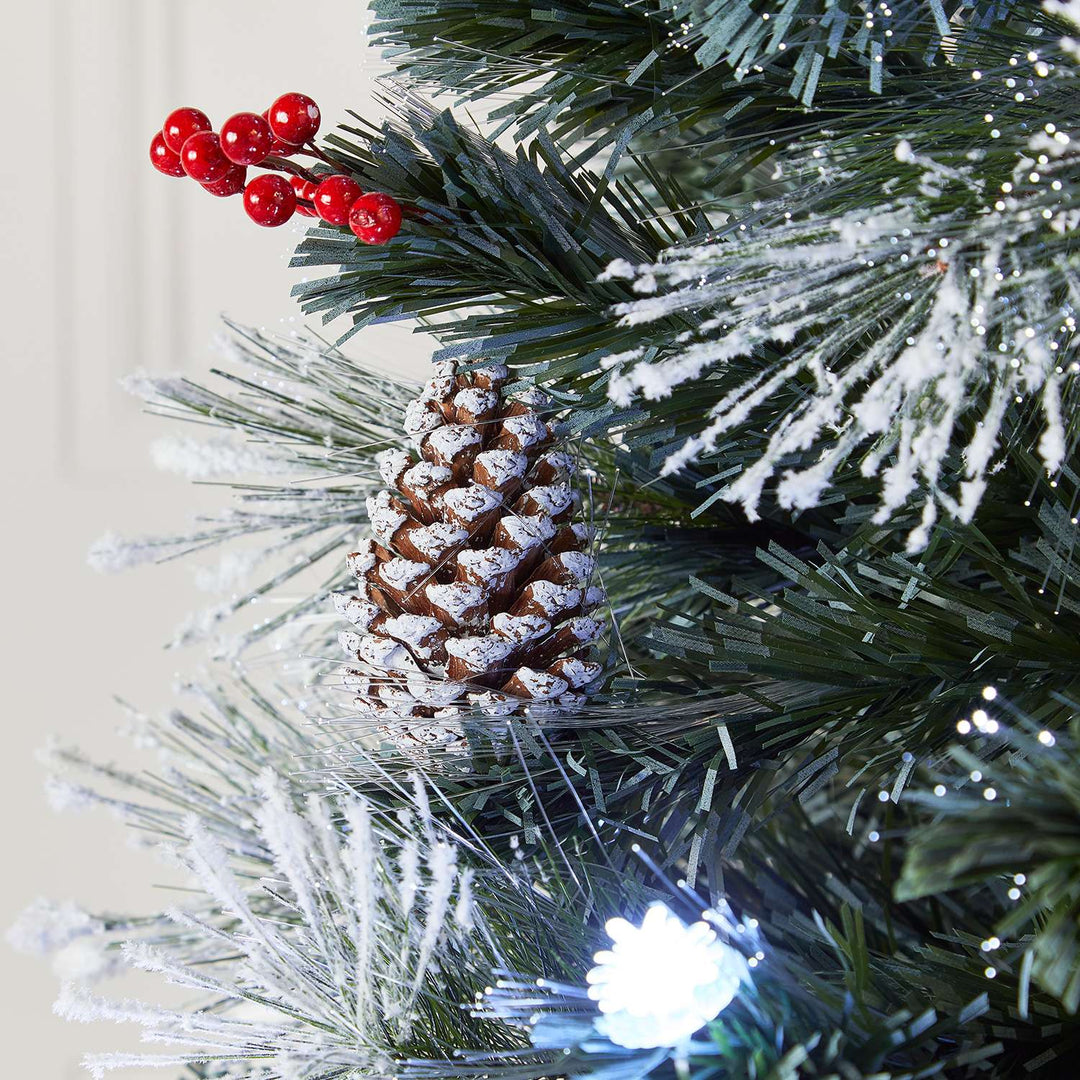Fibre Optic Deluxe Forest Pine Artificial Christmas Tree with Pinecones & Berries