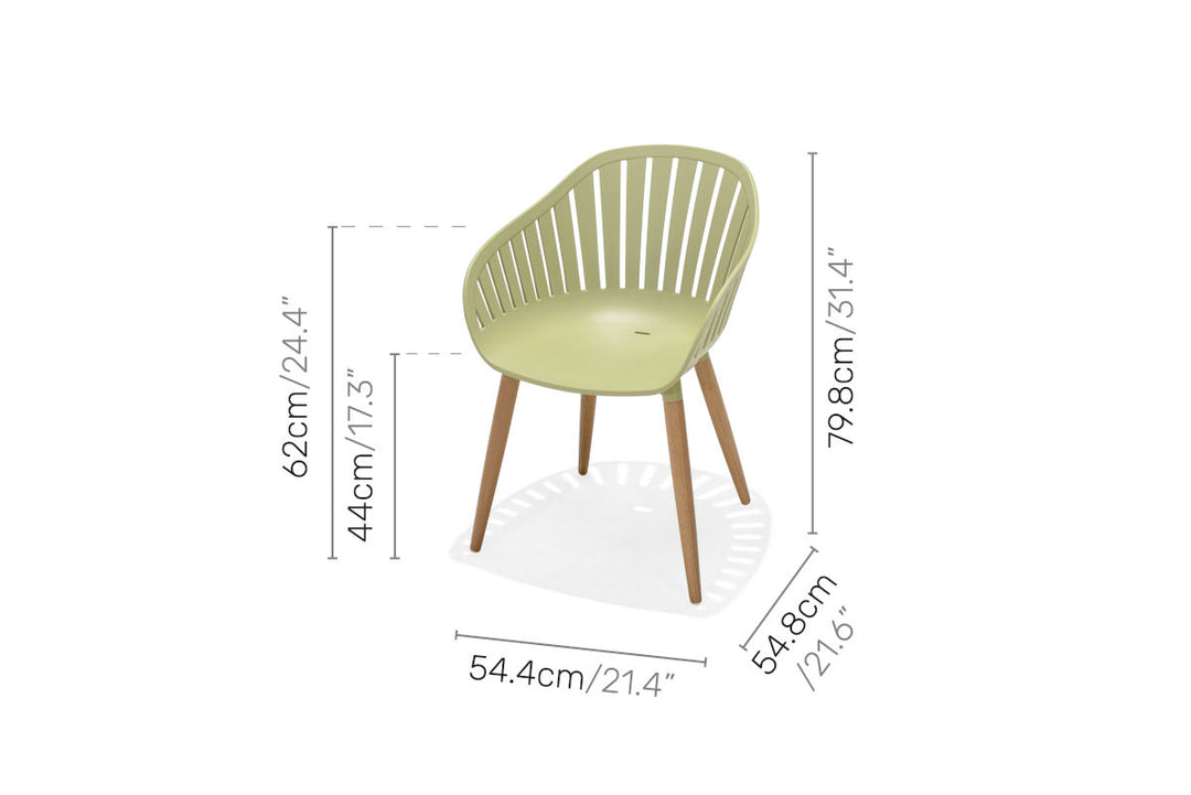 Lifestyle Garden Nassau Carver Chairs x2 - Green