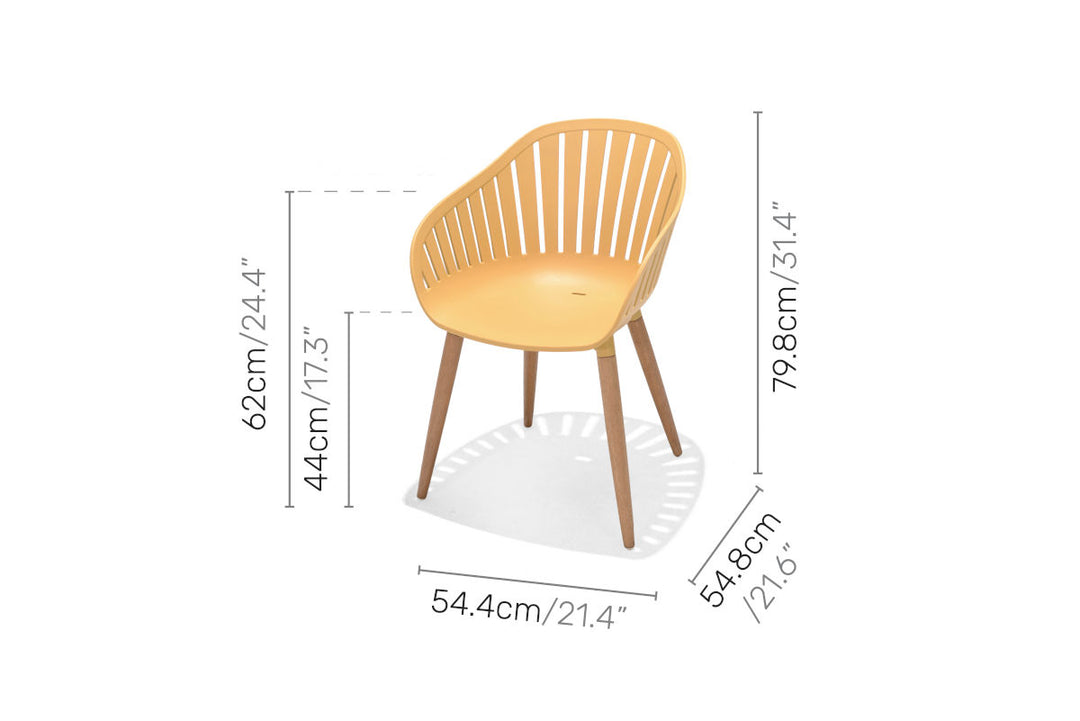 Lifestyle Garden Nassau Carver Chairs x2 - Yellow