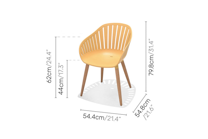 Lifestyle Garden Nassau Carver Chairs x2 - Yellow