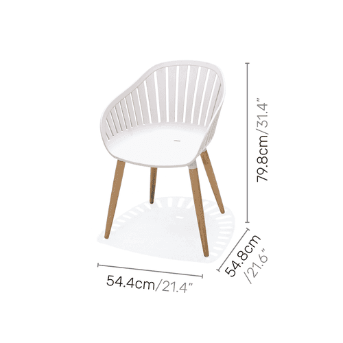 Lifestyle Garden Nassau 4 Seat Square Dining Set - White