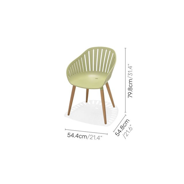 Lifestyle Garden Nassau 4 Seat Square Dining Set - Green