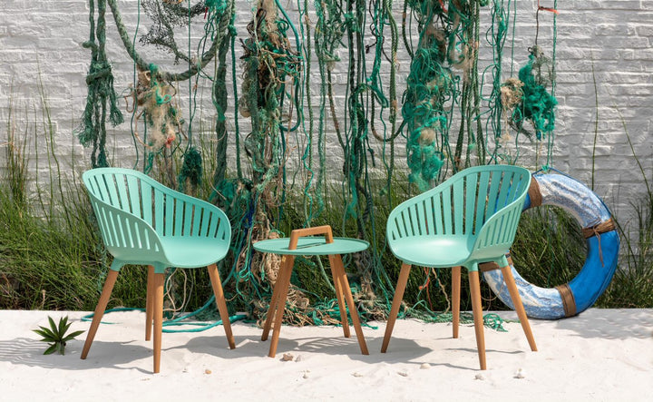 Lifestyle Garden Nassau 2 Seater Round Coffee Set - Mint Green