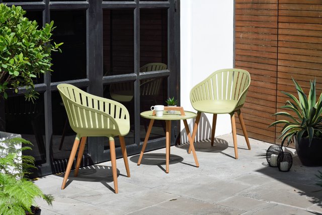 Lifestyle Garden Nassau 2 Seater Round Coffee Set - Green