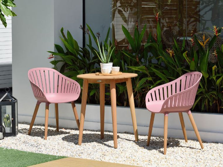 Lifestyle Garden Nassau Bistro 2 Seater 66cm Round Set - Pink