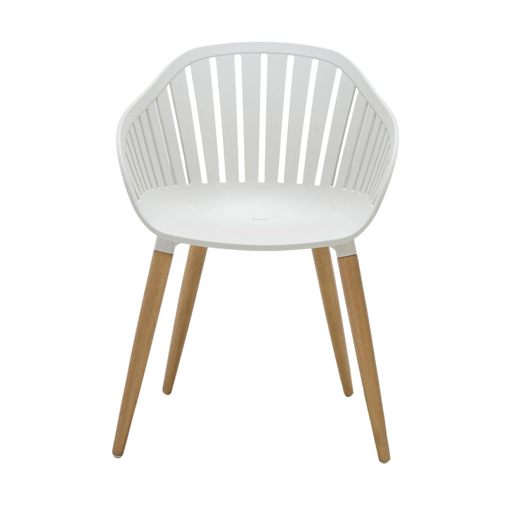 Nassau Bistro 2 Seater 70cm Square Set - White by Lifestyle Garden