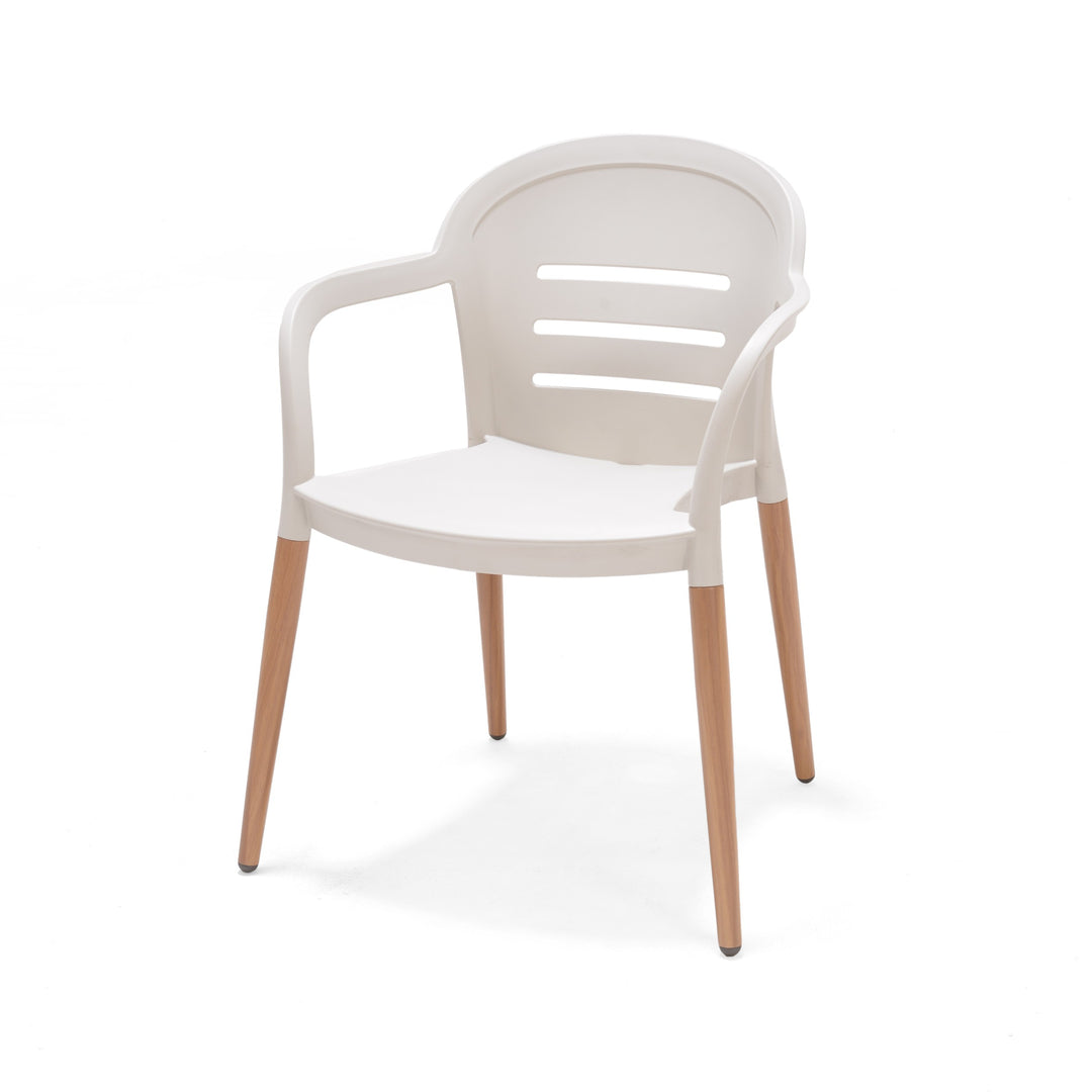 Lifestyle Garden Onyx 6-seater 160x90cm Rect Garden Dining Set – Social Plastic® Coral Sand