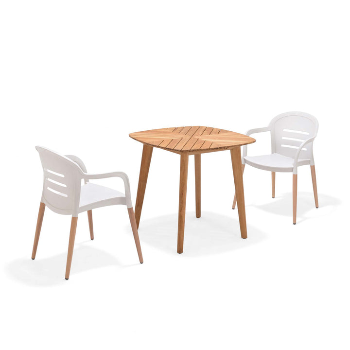 Lifestyle Garden Onyx 80cm Bistro Set – Social Plastic® Coral Sand