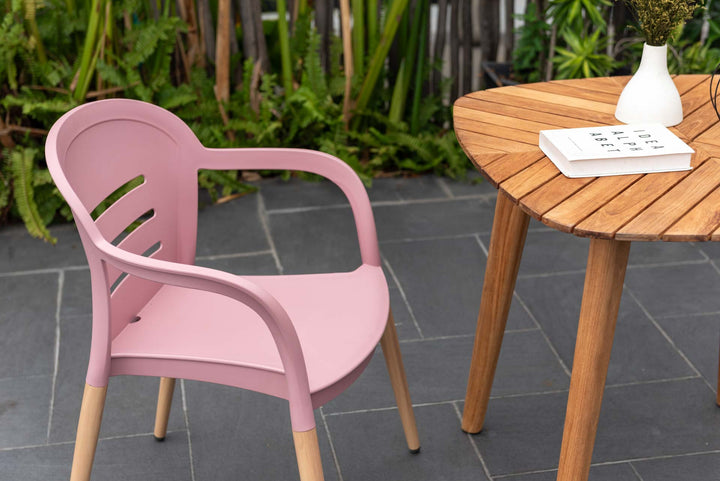 Lifestyle Garden Onyx 80cm Bistro Set – Social Plastic® Peony Pink